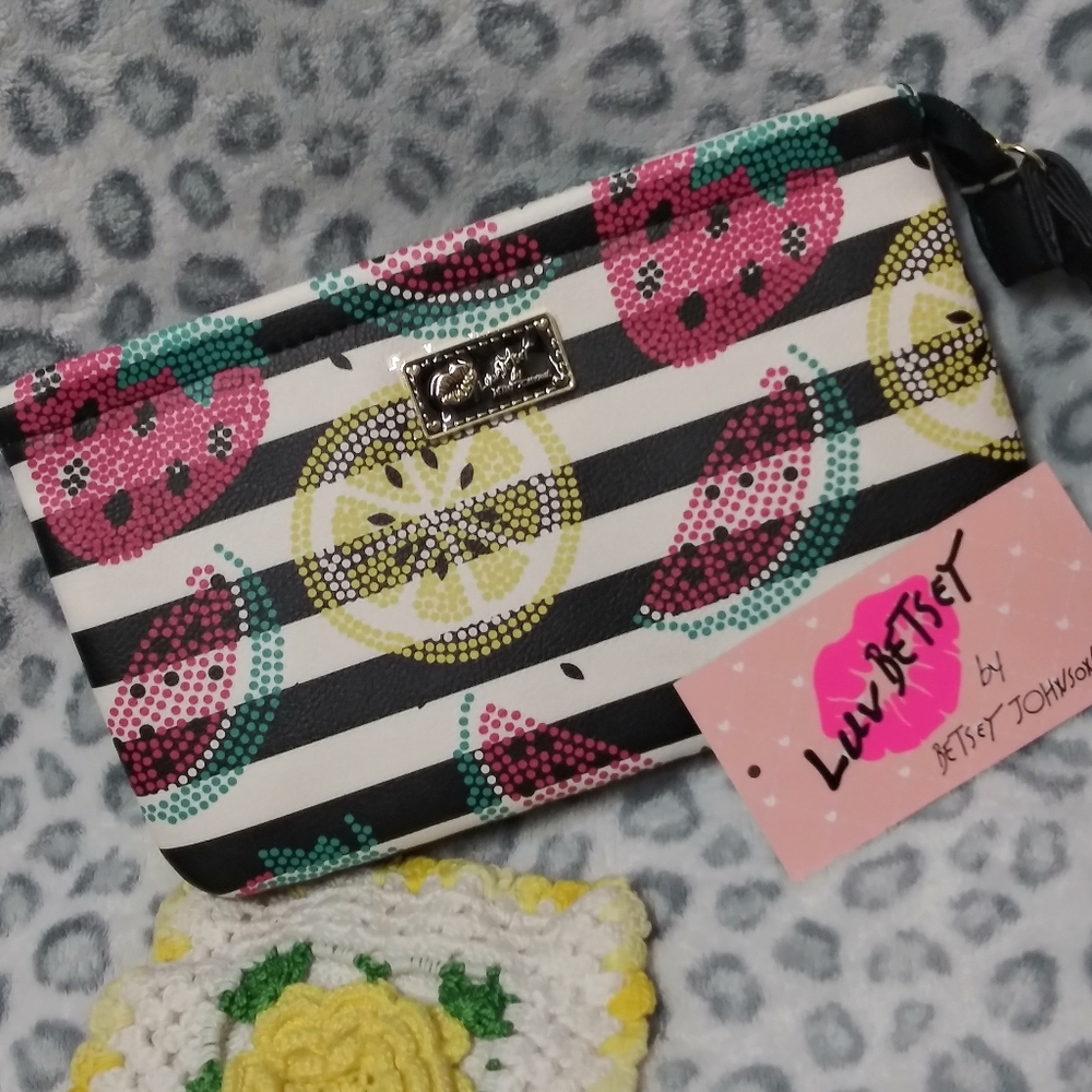 Betsey Johnson Fruit Wristlet